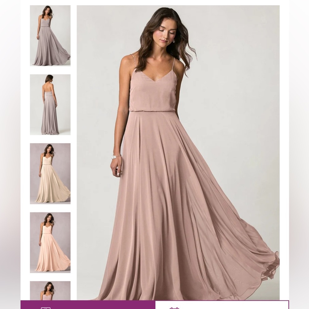 Jenny Yoo Inesse bridesmaid dress, whipped apricot color